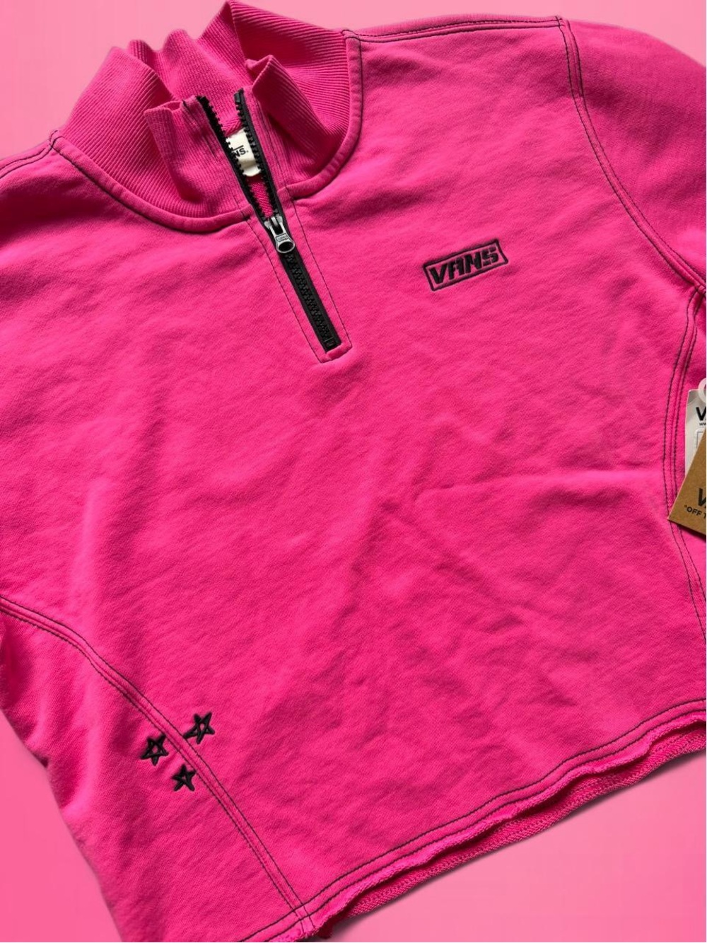 vans quarter zip crew star sweatshirt